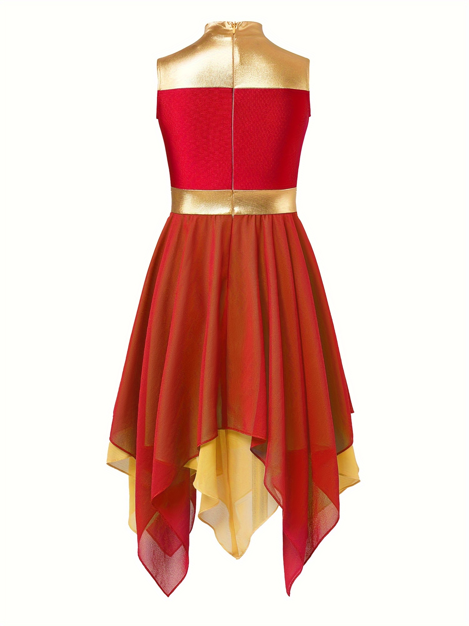 girls sleeveless liturgical praise dance dress metallic - Temu