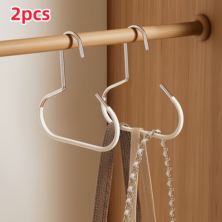 2pcs Simple Hat Storage Hooks, Metal Material For Scarf Organization, Belt Organization, Bra Organizer, S' Bag Storage
