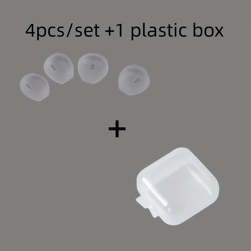 TEMU 4-delige set (4 oortelefoonhoesjes + 1 opbergdoosje) draadloze oortelefoontoetjes voor Airpods1/2