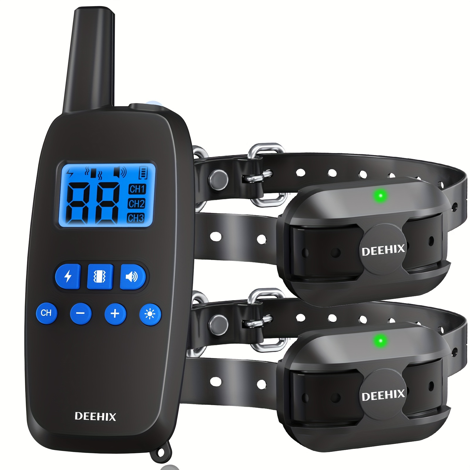 dog shock collar electric dog training collar with remote bark vibrating dog collar with 3 training   rechargeable   for all breeds