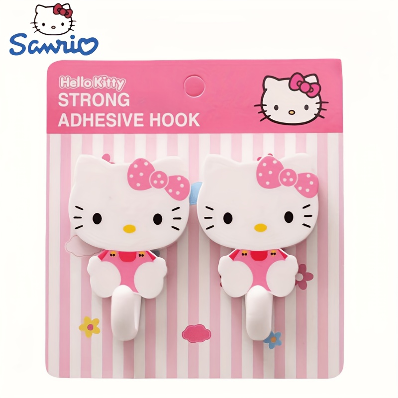 E-shop 2 Stück Sanrio für for hello kitty starke Klebehaken - Moderne Stil, Kunststoffmaterial, Wandmontiert, kein erforderlich - zum Aufhängen von