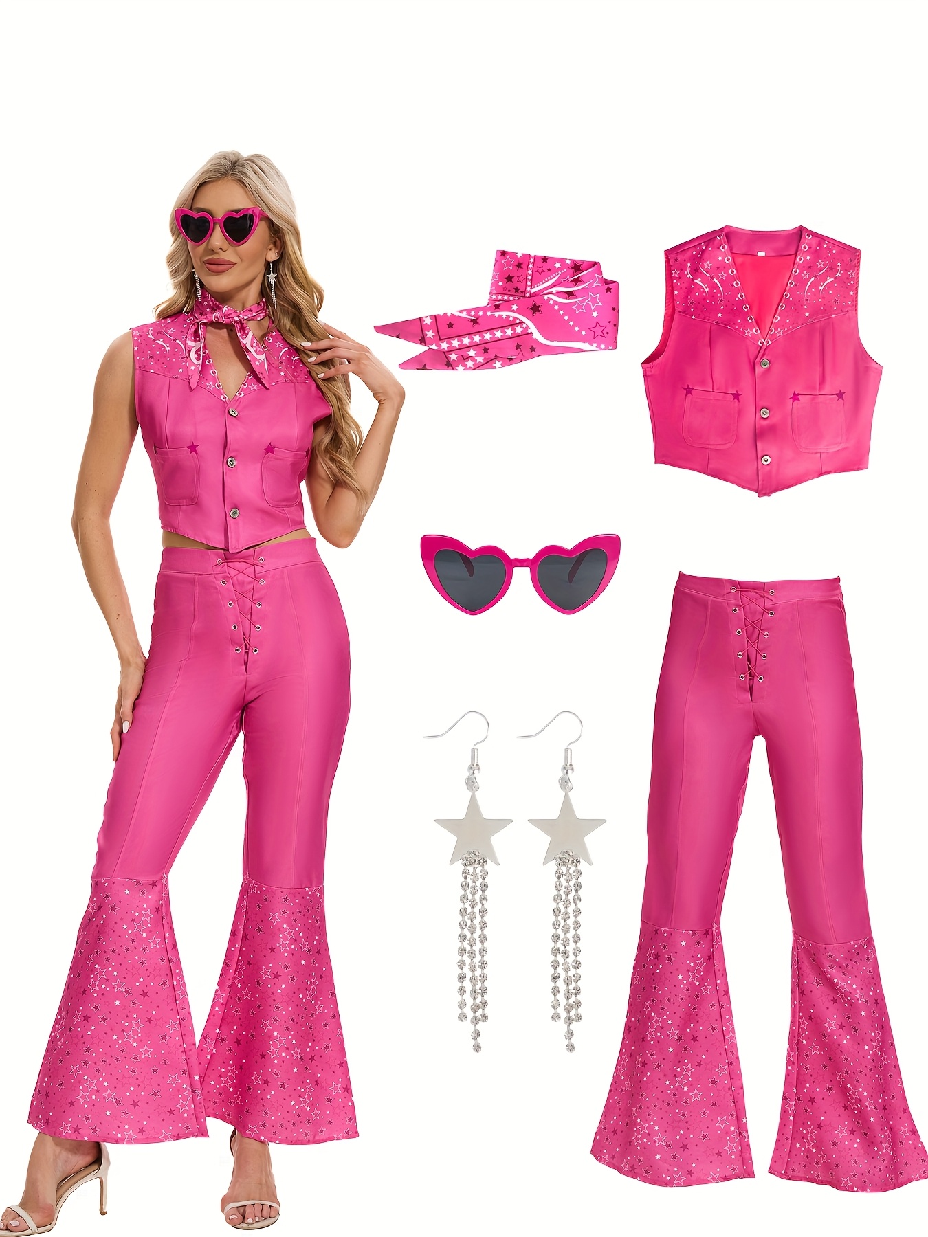 set outfits costumi tema disco ispirati eroine film Temu Italy