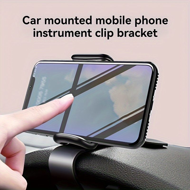 

Adjustable Car Dashboard Mount, Abs Material, Waterproof, Universal Multi-functional Phone Holder With Rotatable Clamp For Gps Navigation, Vehicle Instrument Panel Support