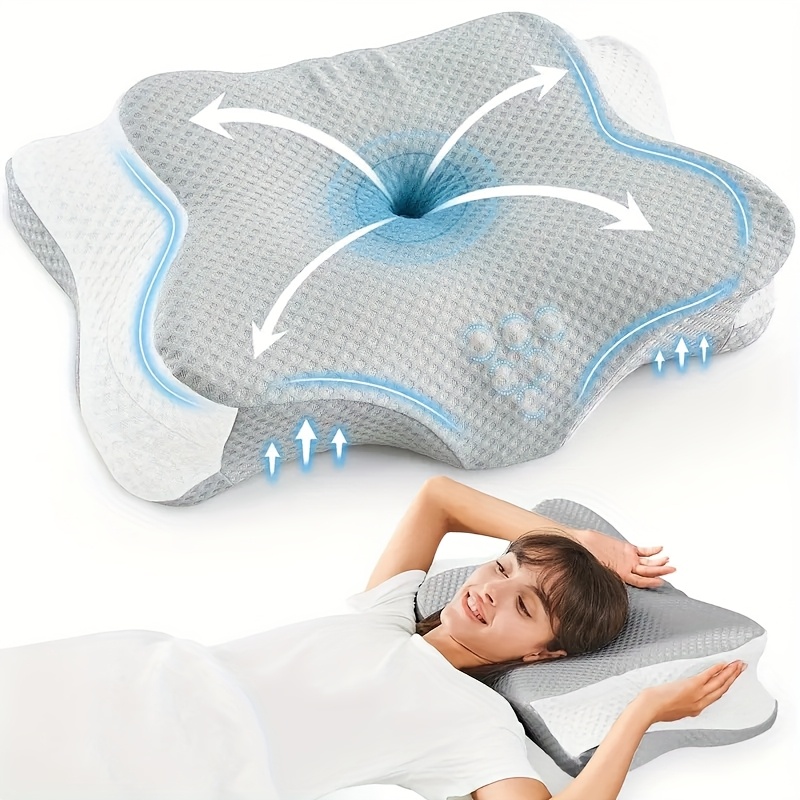 Ergonomic Cervical Pillow - Hypoallergenic, Soft, Orthopedic Neck Support for Side & Back Sleepers, Machine Washable - Image 4