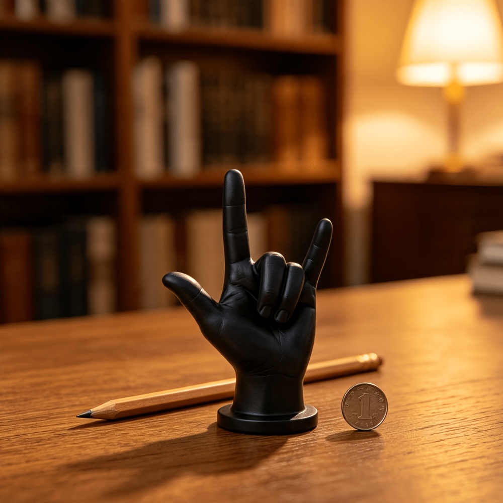 TEMU Ornement de , décoration de bureau , sculpture de main rétro américaine, petit article pour bureau et entrée, cadeau créatif et tendance,