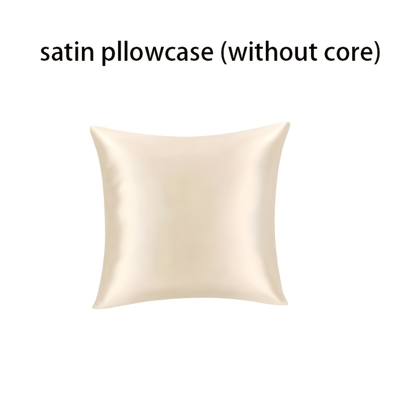 1pc Luxurious Satin Pillowcase - Soft, Skin-friendly & Hair-protective Solid Color Cover Without Zipper Closure For Bedroom And (40cm X 65cm)