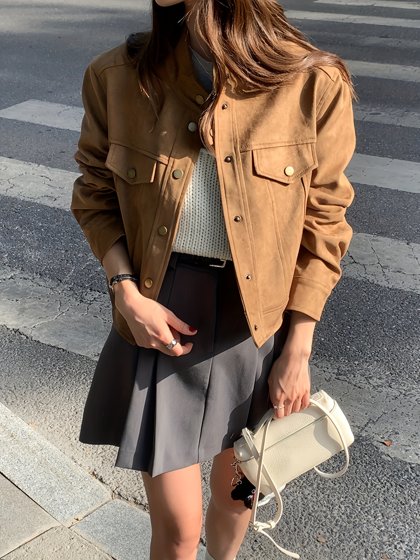 Brown Short Skirts And Long Jackets Short Skirt Long Jacket Short