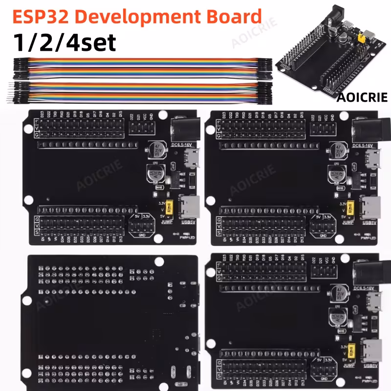 1/2/4 ערכות לוח פיתוח esp32 עם ממשק usb כפול, לוח פיתוח esp32 esp-32s 30 עם ממשק type-c ו-micro usb כפול, לוח הרחבה ל-esp32 פרטי מוצר 0