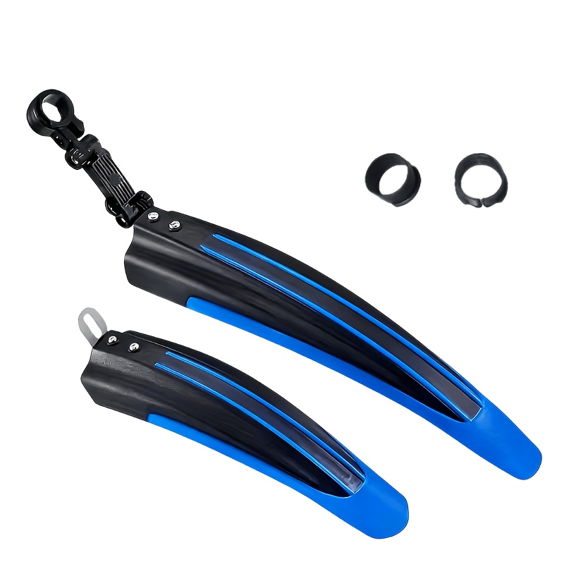 2pcs Bike Mudguard Set, Portable Adjustable Bicycle Cycling Tires Front And Rear Mud Guard Fenders For Mtb Bike, Plastic Material, Black, Including 2 Fenders, Suitable For All Types Of Bicycles