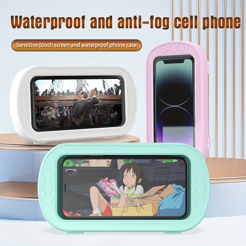 waterproof phone holder anti fog abs wall mount touch Temu Bahrain