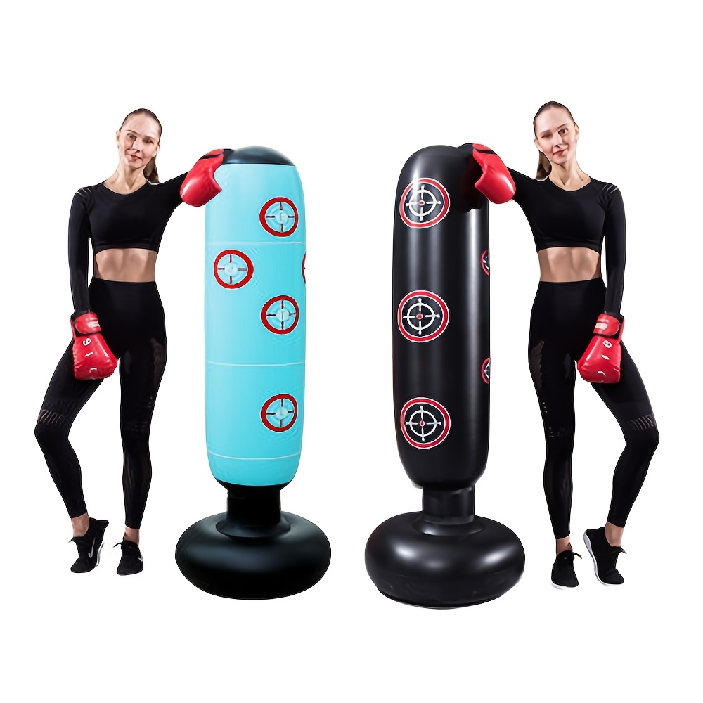 1pc columna de boxeo inflable de pvc, bolsa de   de boxeo inflable de fitness de descompresión deportiva