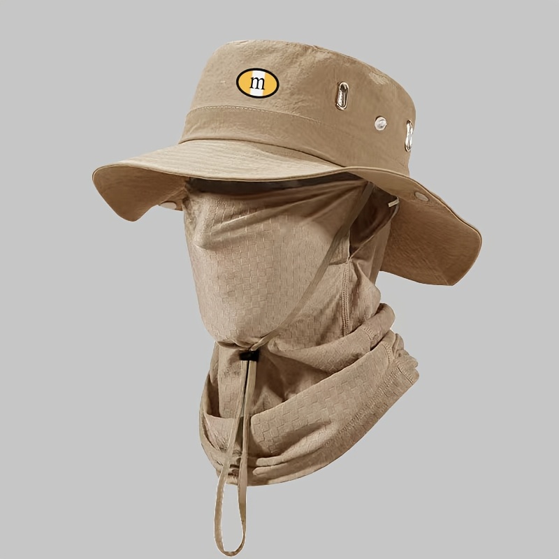 TEMU Breathable Quick- Hat, Wide Brim Fisherman Cap, Outdoor Fishing Hiking Use