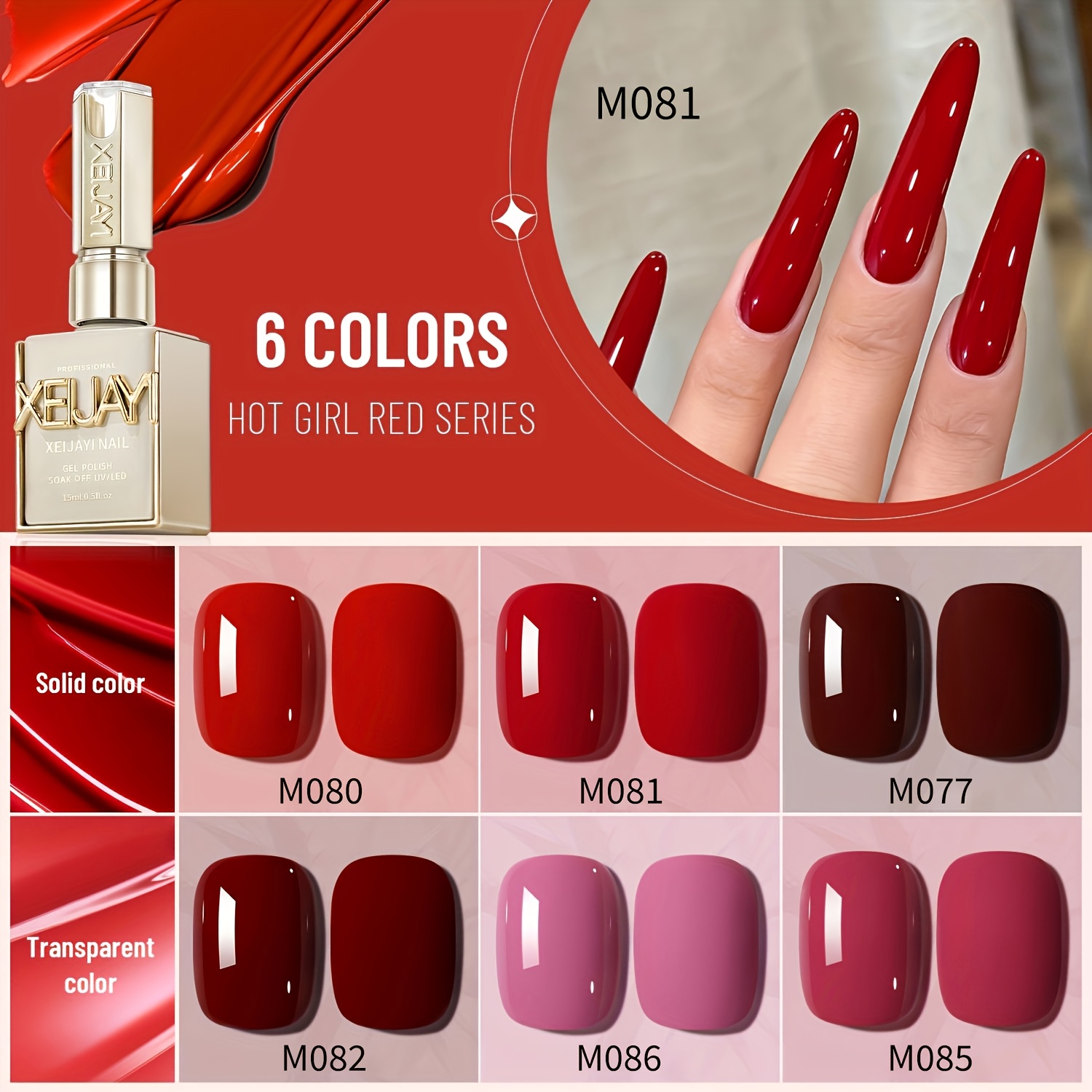 Summer Nail 2025 Art 6 Colors Set 15ml Nail Gel Polish Soaking Led Nail Gel Salon Female Nail Art Tools