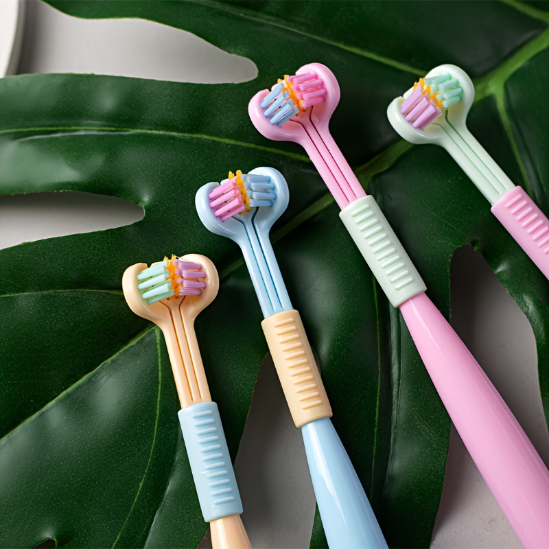 4pcs 3-Sided Soft Bristle Toothbrushes