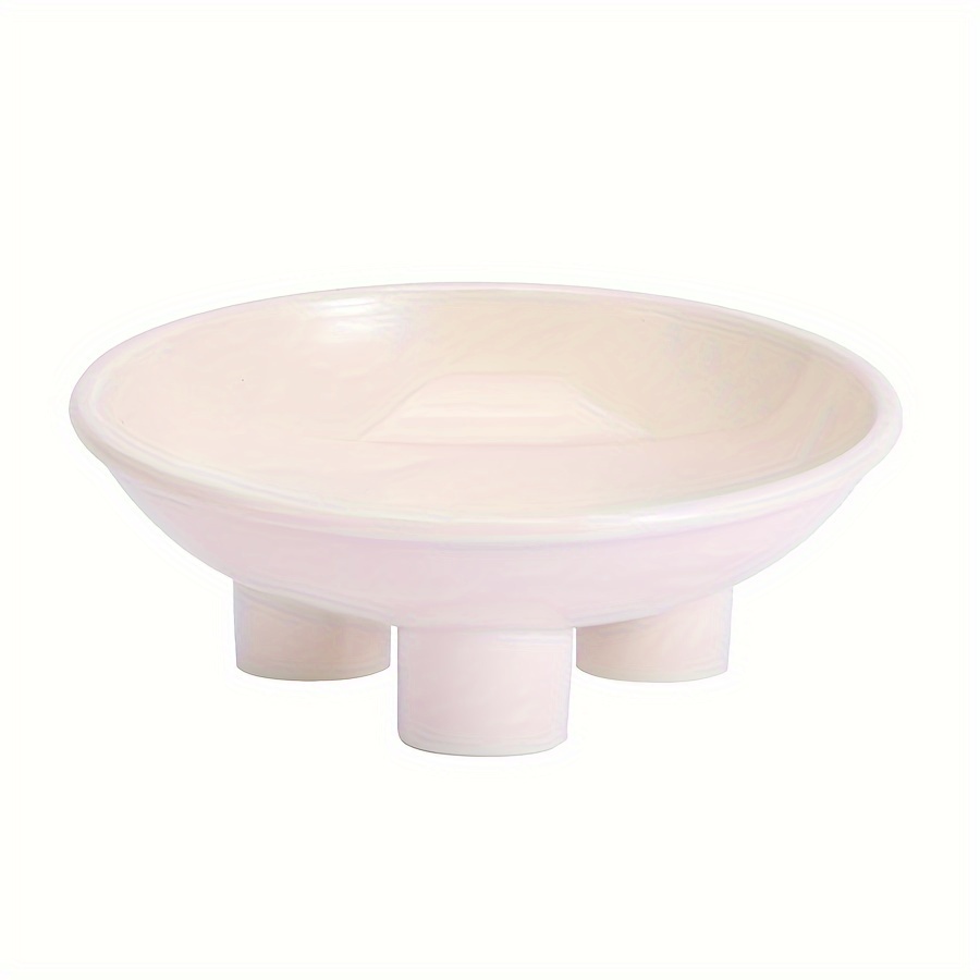 TEMU Pet Bowl Plastic High-legged Cat Bowl Large Opening -legged High Bottom Protects Cervical Cat Dog Bowl