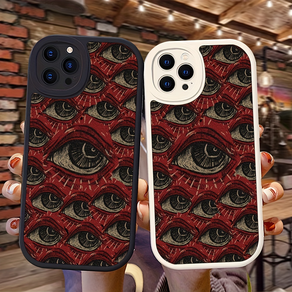 

Horrible Eyes Print Soft Flexible Protective Tpu Rubber Shockproof Phone Case For 15 14 13 12 11 Xs Xr X 7 8 Plus Pro Max Se Perfect Gift For Birthday, Girlfriend, Boyfriend Or Yourself