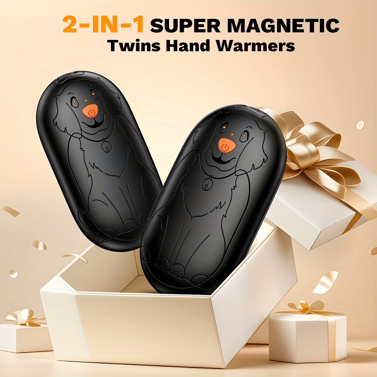 TEMU Perfect Christmas Gift Set: 2-pack Rechargeable Electric Hand Warmers With 20-hour Long-lasting Battery, 3-second Instant Heating, 3 Adjustable