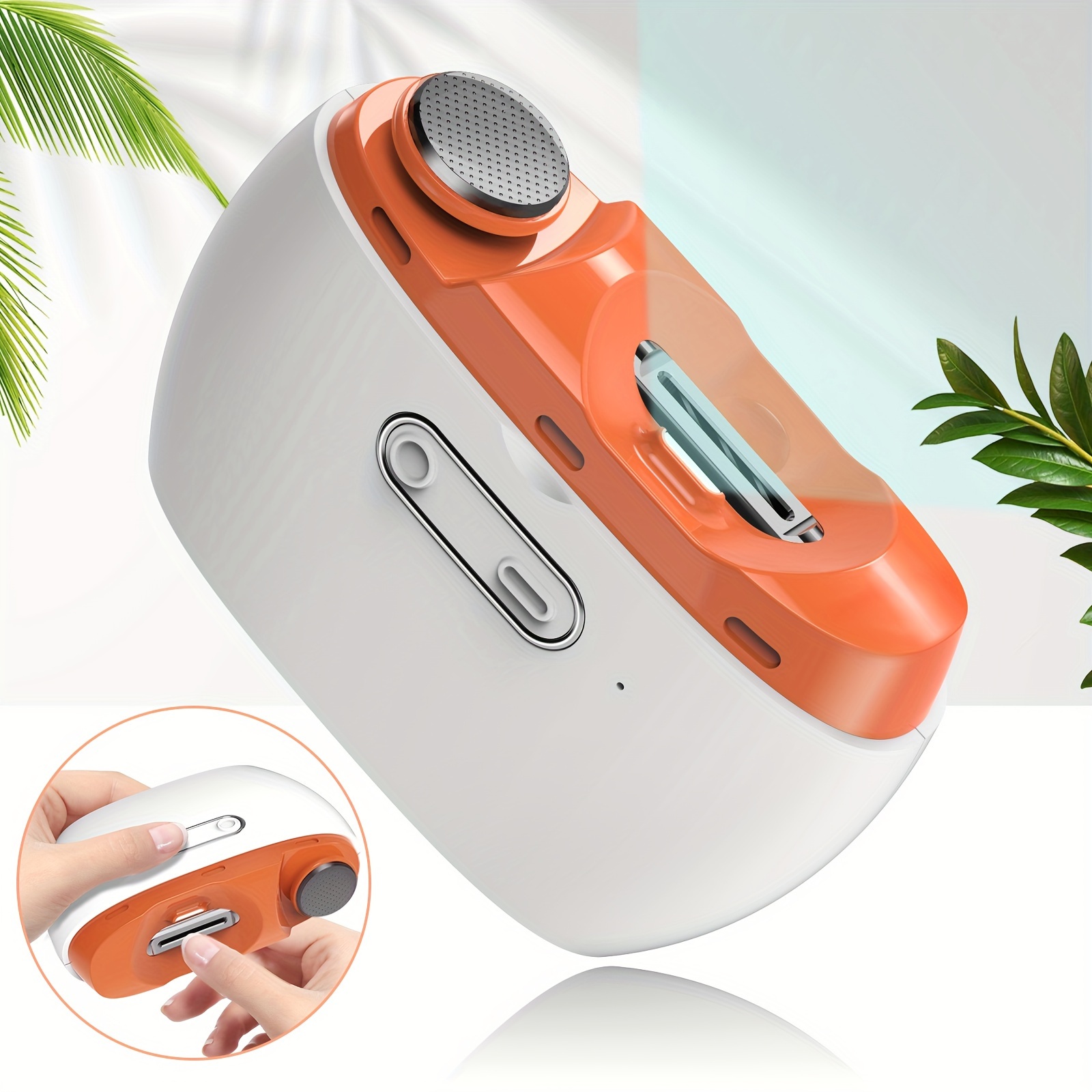 

2-in-1 Electric Nail Clipper & Polisher With Led Light - Usb Rechargeable, Alloy Steel Blade For & Toenails - , Adults & Seniors, Nail Clipper Set, Automatic, Daily Use