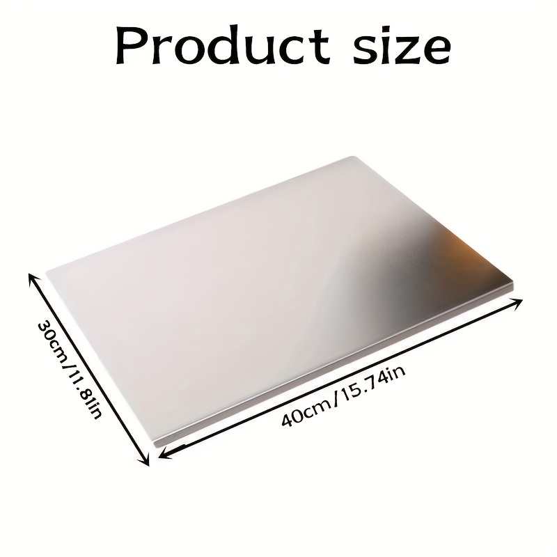 TEMU 304 Stainless Steel Cutting Board, Household Kneading Supplies, Multifunctional Cutting Board, Easy To Clean And Rust Proof, Suitable For Meat,