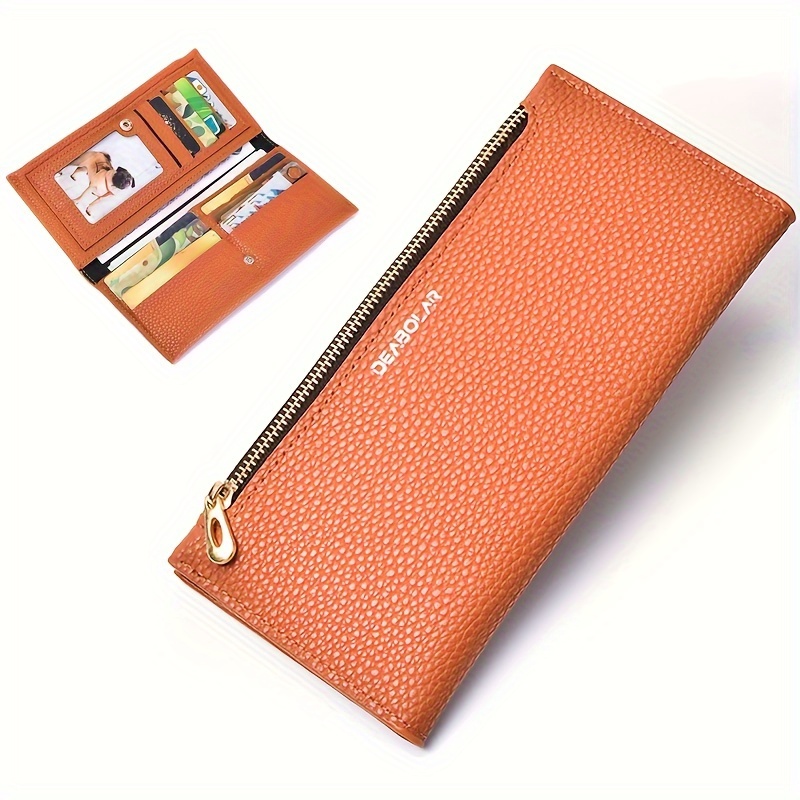 Letter Detail Long Wallet Fashion Coin Purse With Multi Card Slots Women s Versatile Ultra Slim Card Holder