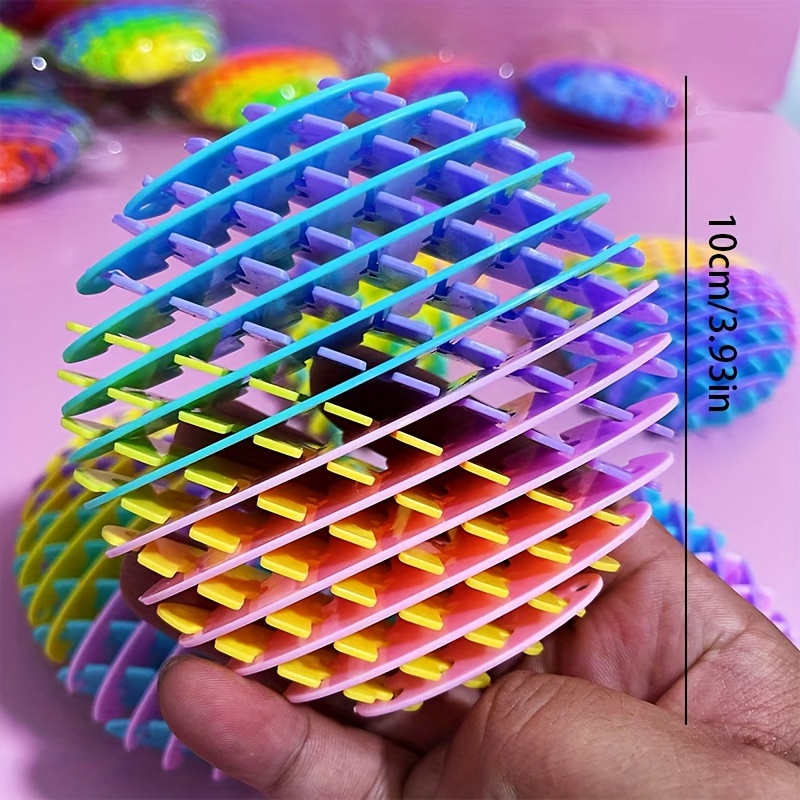 1pc Multicolor Plastic Fidget Worm Toy Sensory Stress Relief Pocket Fidget