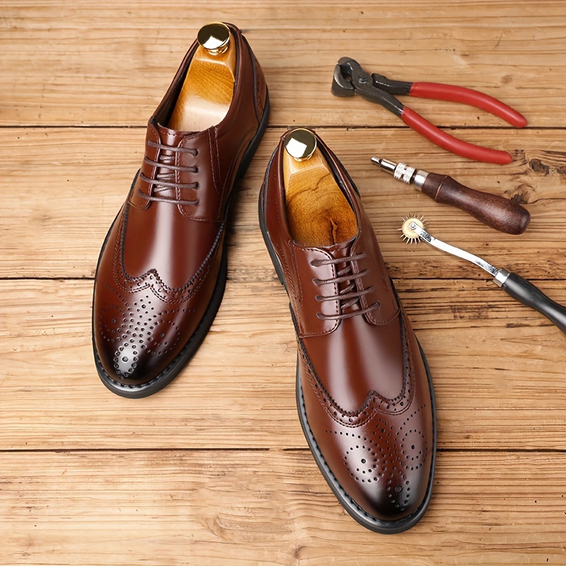 zapatos de vestir versátiles para hombre jit2025 - oxford   con cierre de cordones,   de goma e interior de   para negocios,     formales, calzado elegante | calzado   8