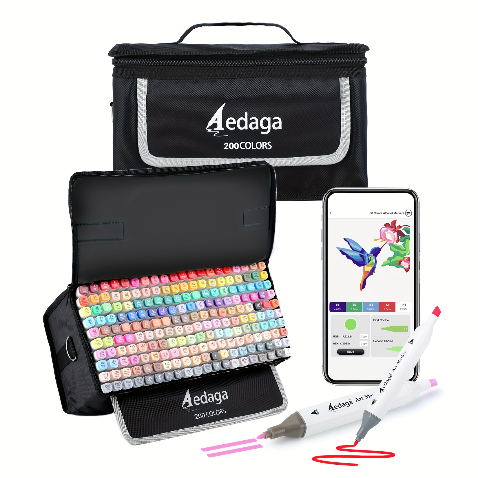 Alcohol Markers 200 AEDAGA 280 Colors Alcohol Markers With Free