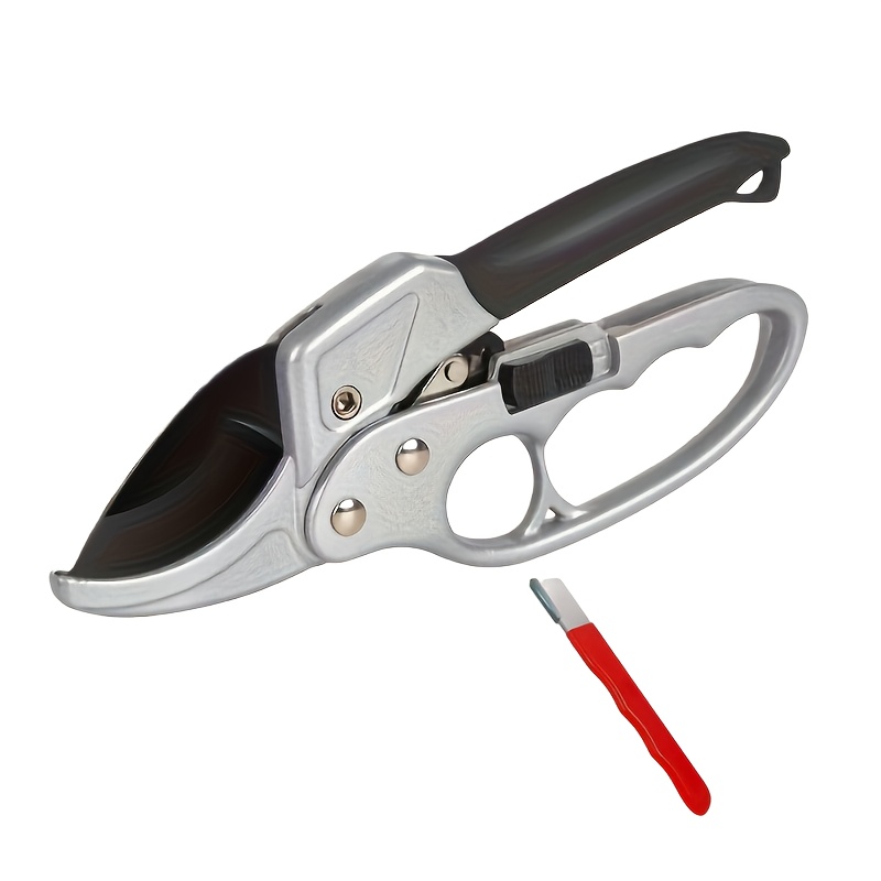Temu – TEMU 2pcs Set, Triple-speed Pruning Shears And Sharpening Stone, Triple- Carbon Steel Garden Shears, Multi-functional Manual Pruning Tool, Fast