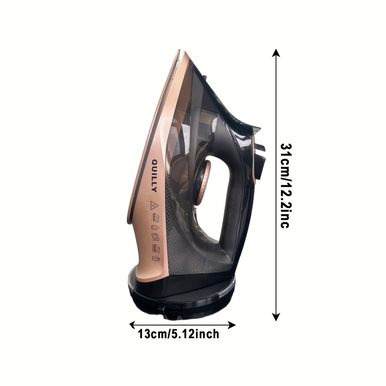 cordless steam iron high power 2200w portable handheld iron with   steam heavy duty travel steam iron suitable for home use wrinkle removal clothes curtains fabrics fast heating non stick base plate Product details 1