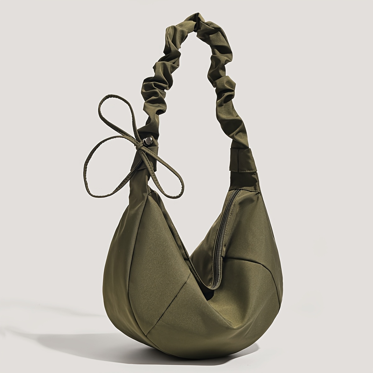 E-shop Lässige, leichte Dumpling-Tasche im Casual-Stil, modische, vielseitige Falten-Schulter-Crossbody-Tasche für Studenten, Shopping, Ausflüge,