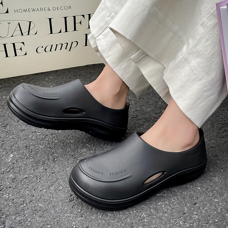 Women's Anti-Slip Odor-Resistant EVA Slip-On Clogs Breathable Ventilation  Holes, Lightweight Summer -Grade Shoes for Nurses, Hand Washable