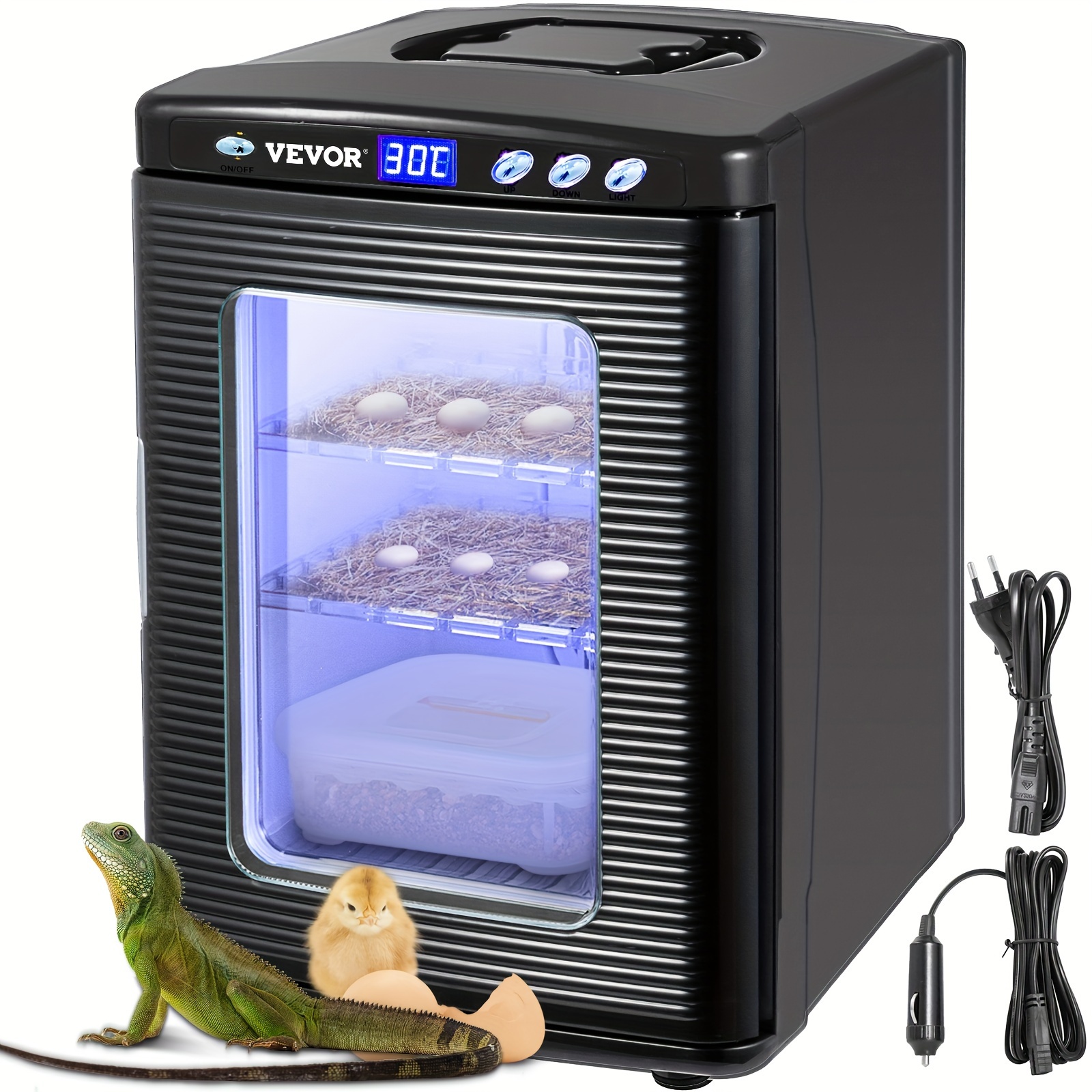 TEMU Incubator 13 In. X 15 In. X 19 In. Led Display , Heating Egg Incubator,