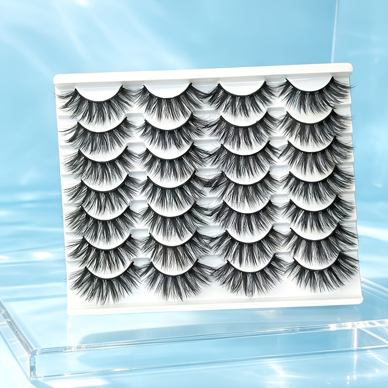 Image of 14 Pairs Volume False Eyelash Extensions Suitable For Stage Makeup, Wedding & Daily Wear - Thick Natural Lashes With -curve, Volume For Beginners, Suitable For Banquet Attire & Big Eyes