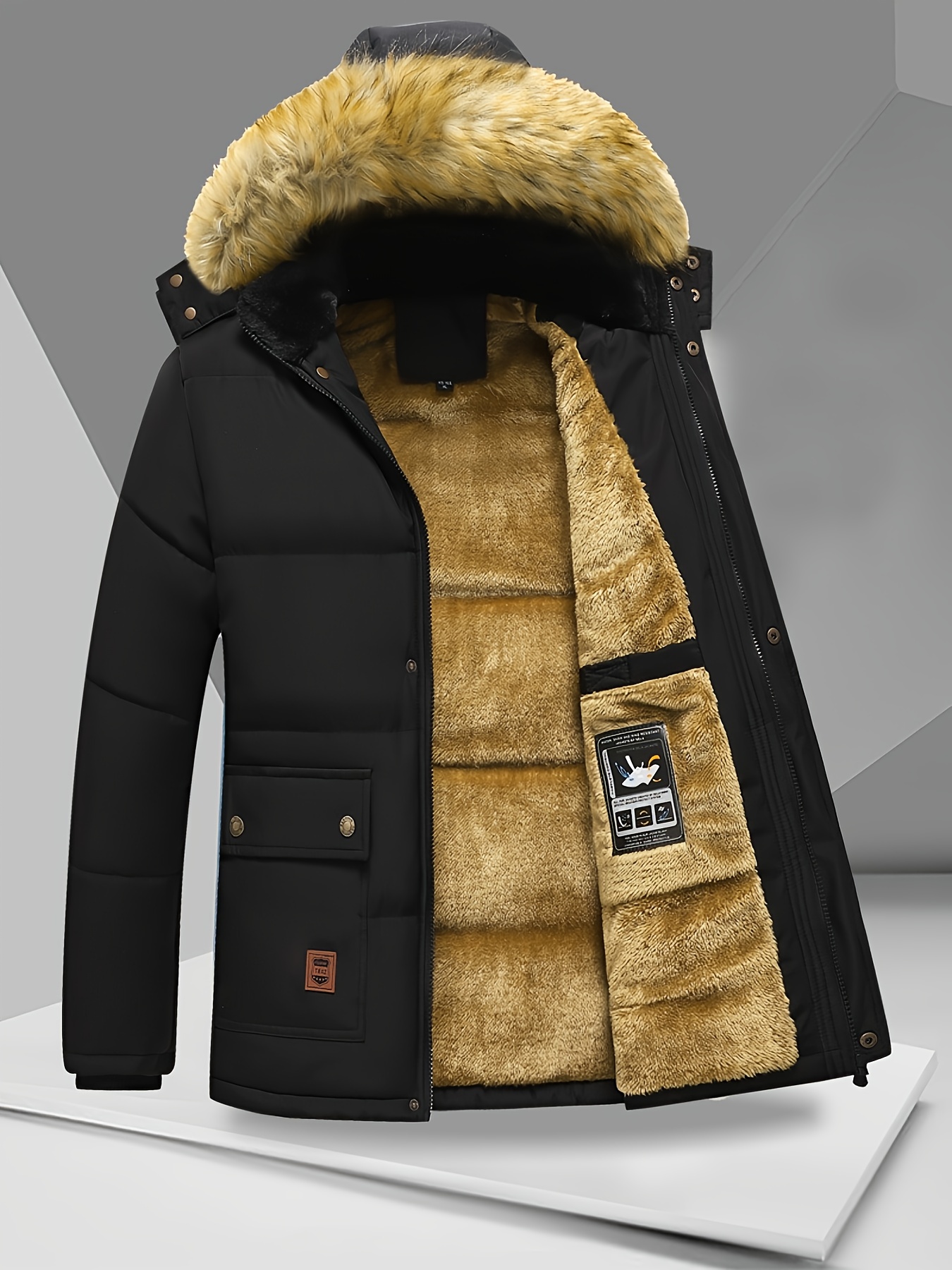 LINDA Women's Long Knitted Winter Coat with Pockets and Zipper - Lightweight and Cozy for Cold Weather main image 1
