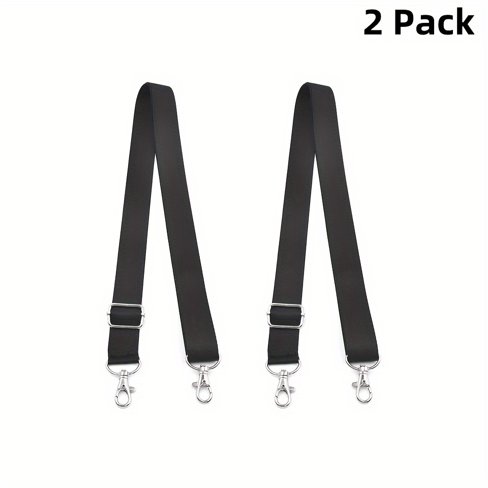 TEMU 2pcs Adjustable Nylon Shoulder Straps - Wide, Non-slip Replacement For Handbags & Luggage Accessories