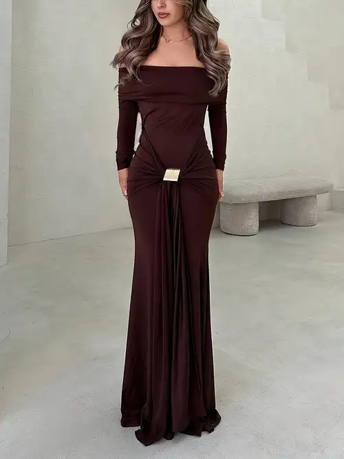 brown dress sold on Temu United States brown dress sold on Temu United States