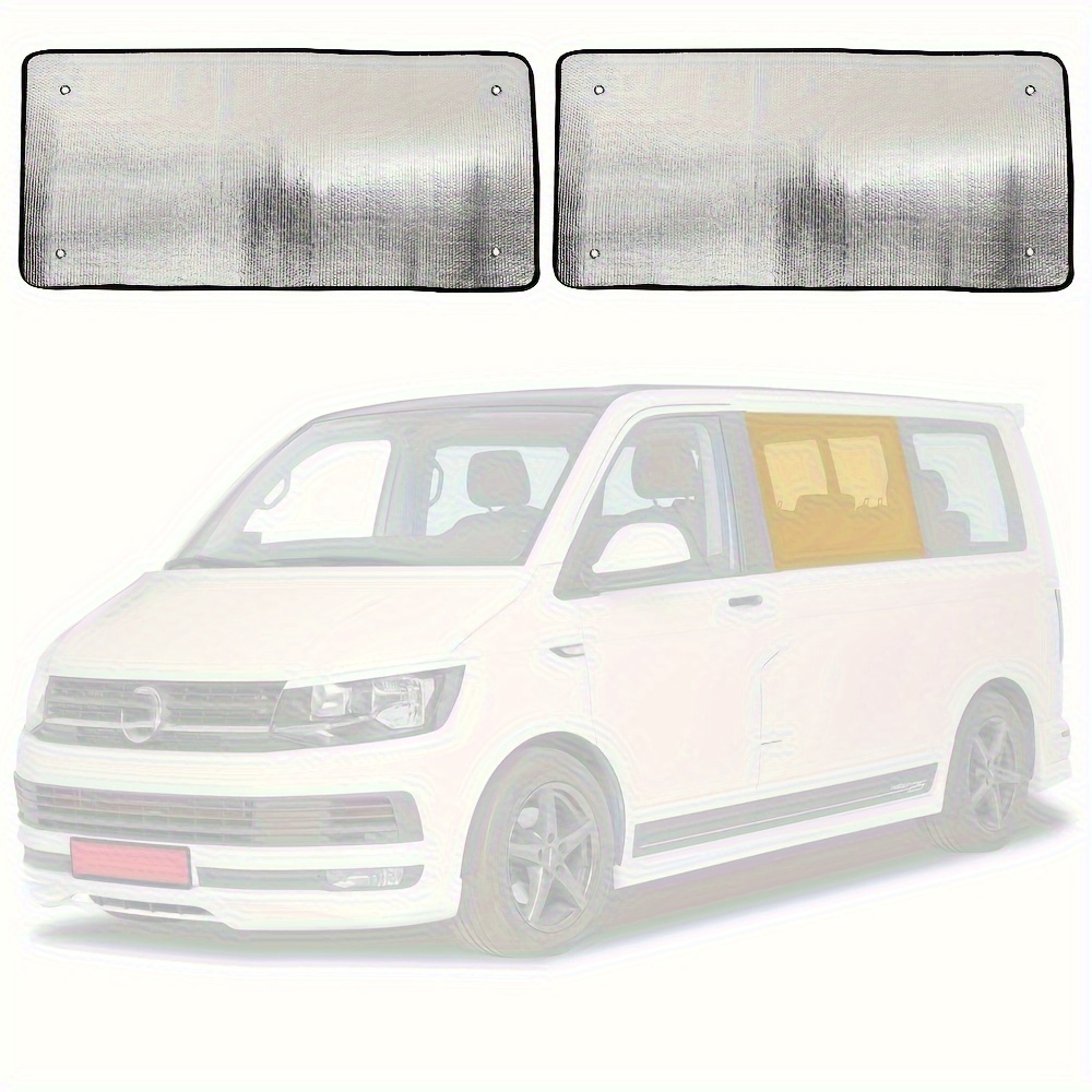 2-pack For T5 -15 Internal Side Window Sunshade And Heat Insulation Covers - Uv Protection, Glare Reduction, -, Vehicle Interior Accessory, Reflective Thermal Lining