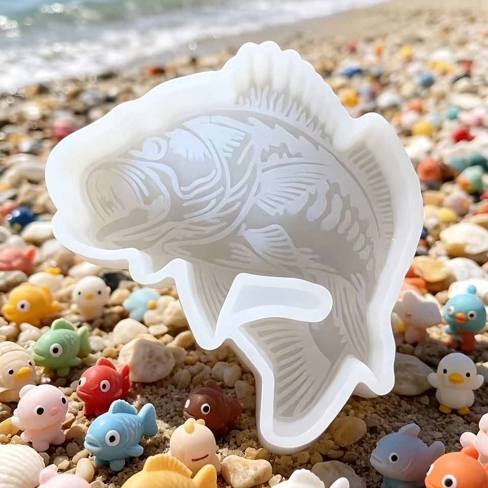 TEMU Moule en silicone de poisson pour diffuseur de voiture, bougie, diffuseur de voiture, moule en silicone pour ornement en