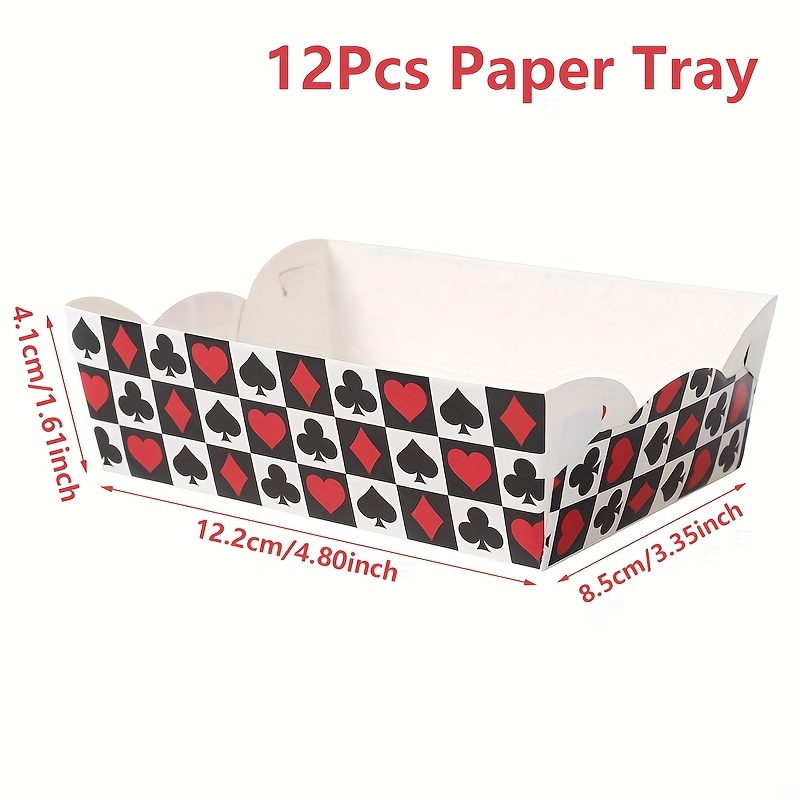 Image of Set Of 12, Food Trays With A Theme, Party Favor Boxes For Events, Decorative Plates For Parties, Birthday Celebration Decorations