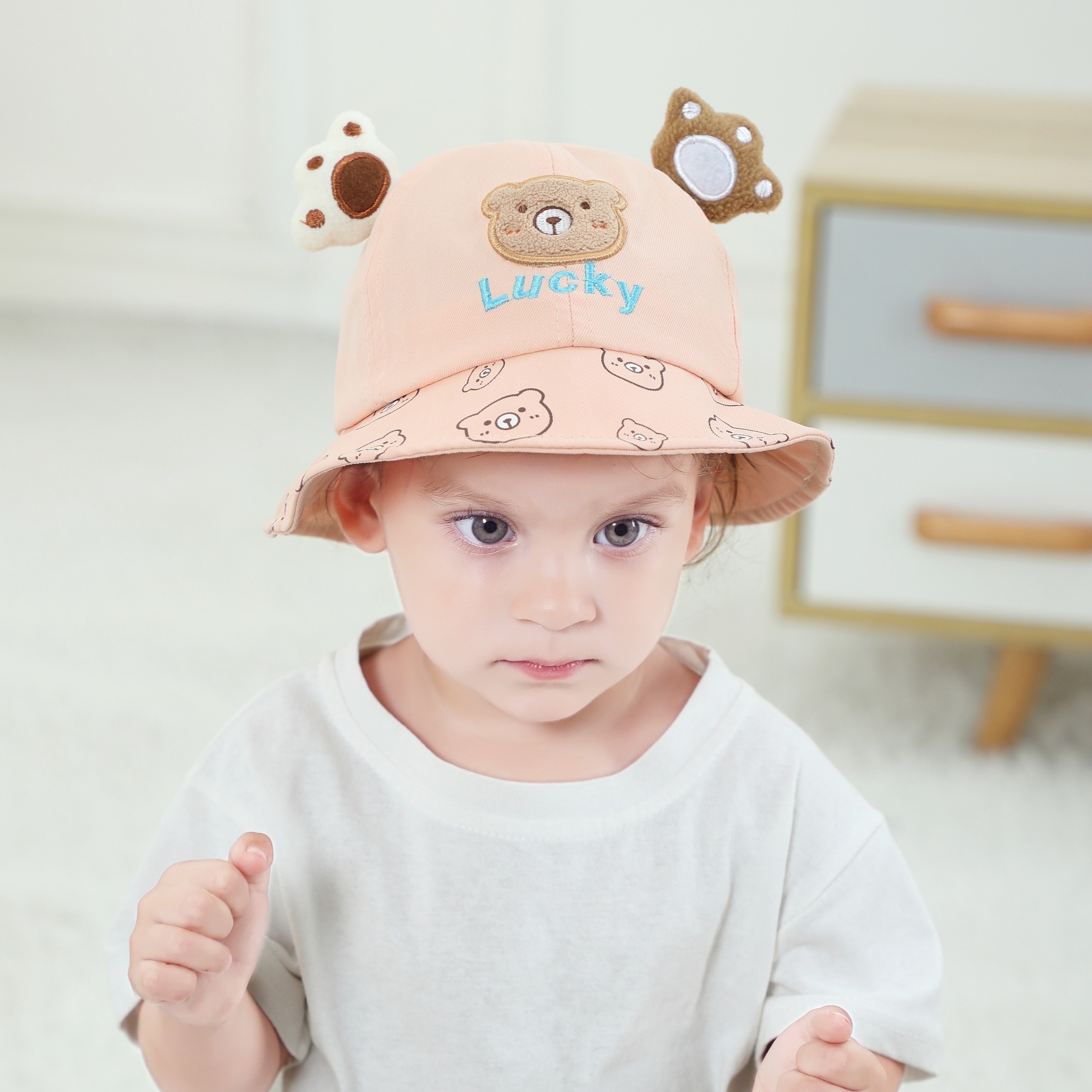 Lucky Bear Claw Decorated Children's Fishing Hat - Soft And Cute  Fashionable Design. Suitable For Spring And Summer Daily Wear, Vacation,  Outdoor Acti