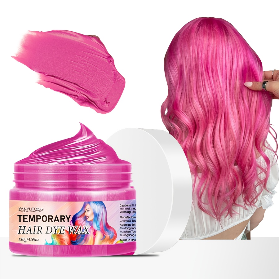 TEMU 130g Of Temporary Hair Color, Perfect For Instant Dyeing, Ideal For Parties, Styling, And Vibrant Hair Shades. Quick Solution For Halloween And Other
