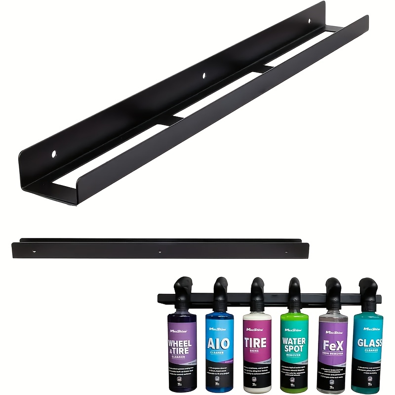 E-shop Sprühflaschenhalterung Wandhalterung Sprühflaschen Aufbewahrungsregal mit Hardware Haken Organizer Hält bis zu 12 Sprühgeräten (16 Oz) für