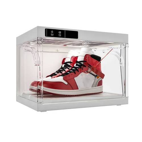 led intelligent control shoe storage box transparent plastic stackable suitable for sports shoe display cabinets and collection boxes automatic opening shoe storage box white 1 4 pack suitable for sports wardrobe storage