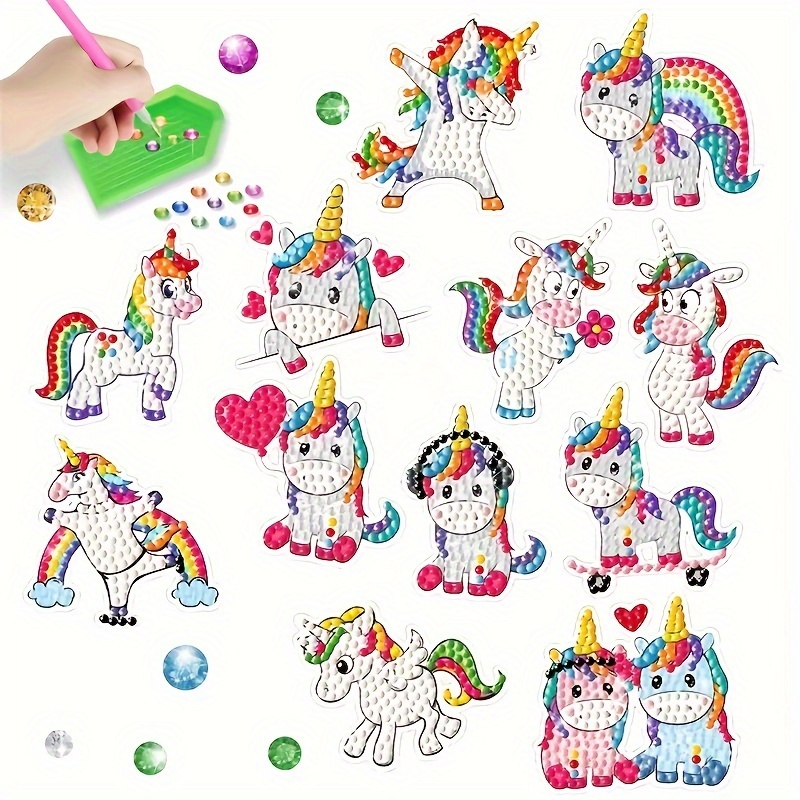 

Creative Diamond Art Painting Kit: Magical Sticker Diy Kit - Diamond Art - Dazzle Cute Unicorns As A Gift For All Ages