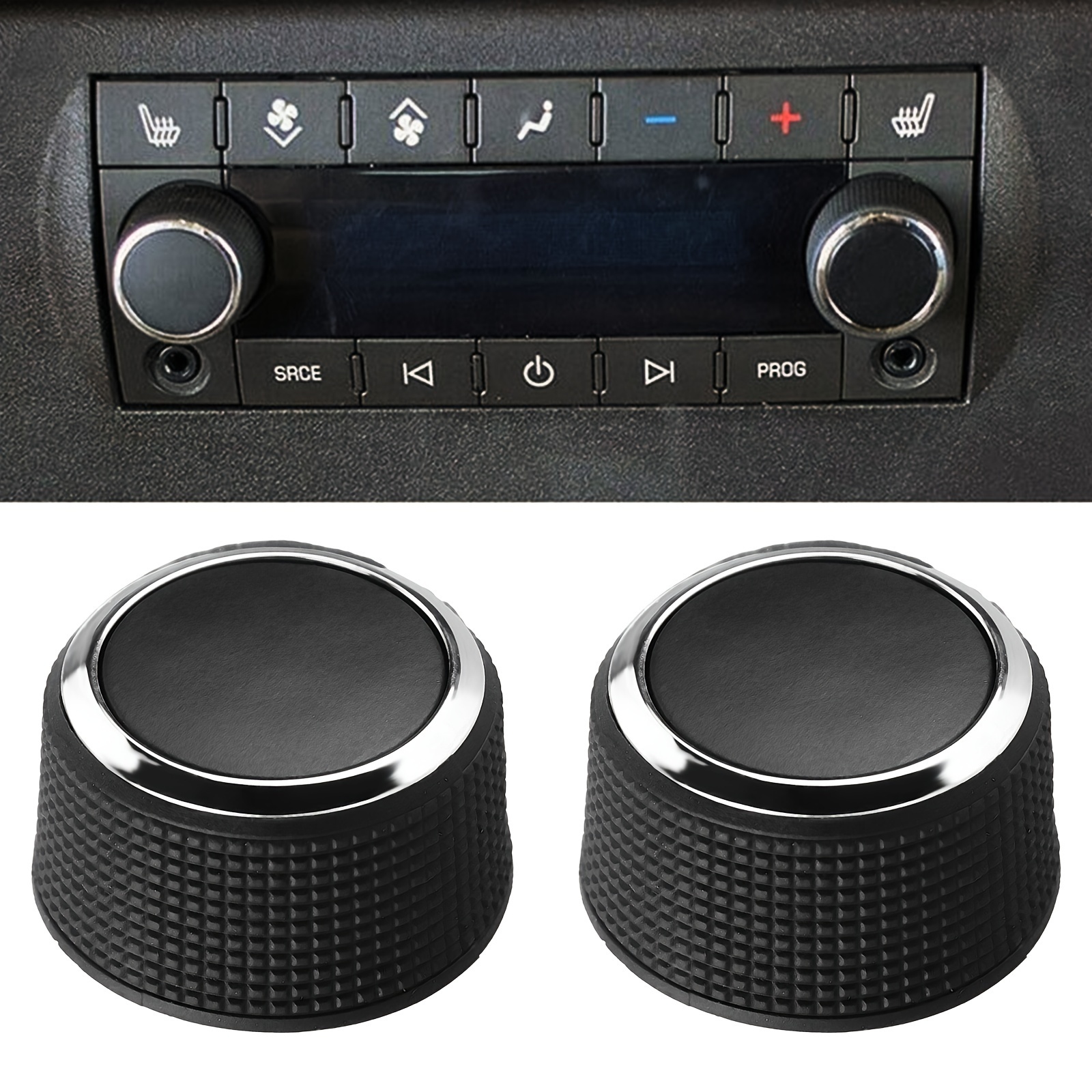 

2 Rear Control Knobs Audio Radio Compatible For For For For Chevrolet Gmc 2291-2547