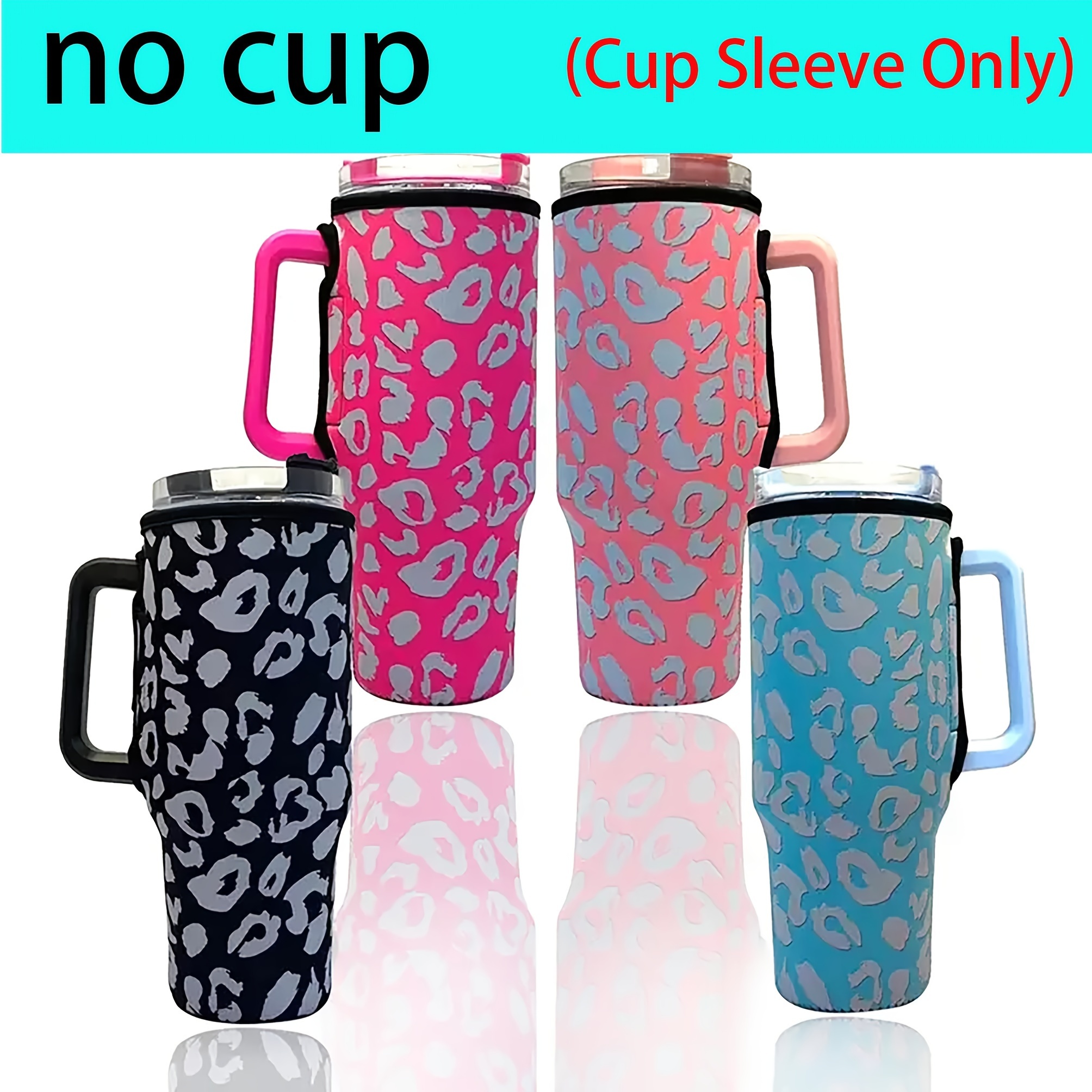

Waterproof Cups Sleeve, Leopard Print Insulated Bottle Cover, Keep Drinks Hot Or Cold, For Outdoor Camping, Driving & Travel, Suitable For 40oz Water Bottle