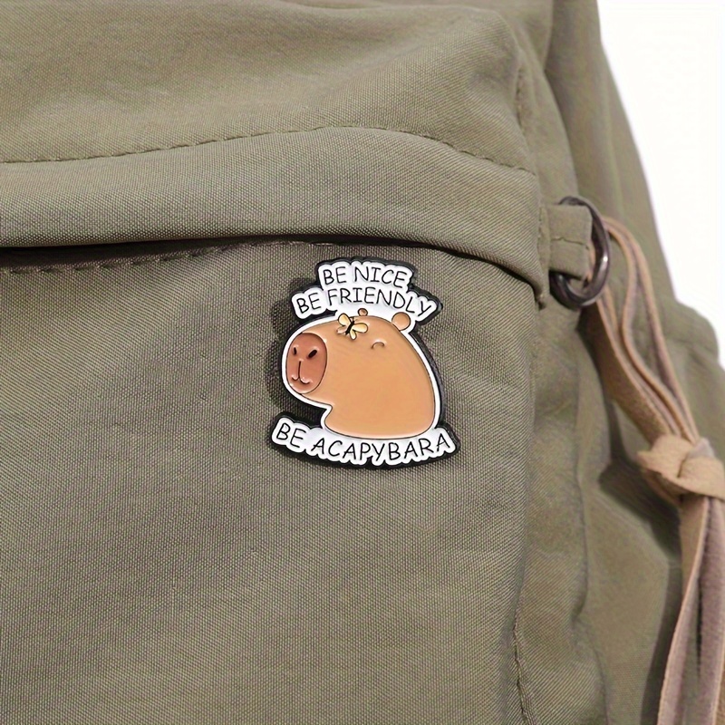 1/4/5/9pcs Cartoon Cute Capybara Brooch Enamel Pins Funny Hippopotamus ...
