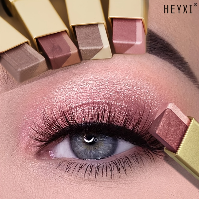 1pc     eyeshadow stick waterproof sweat proof shimmer eyeshadow palette pearlescent iridescent design day and night versatile colors beginner friendly stick formula ideal christmas halloween gift contains plant based squalane