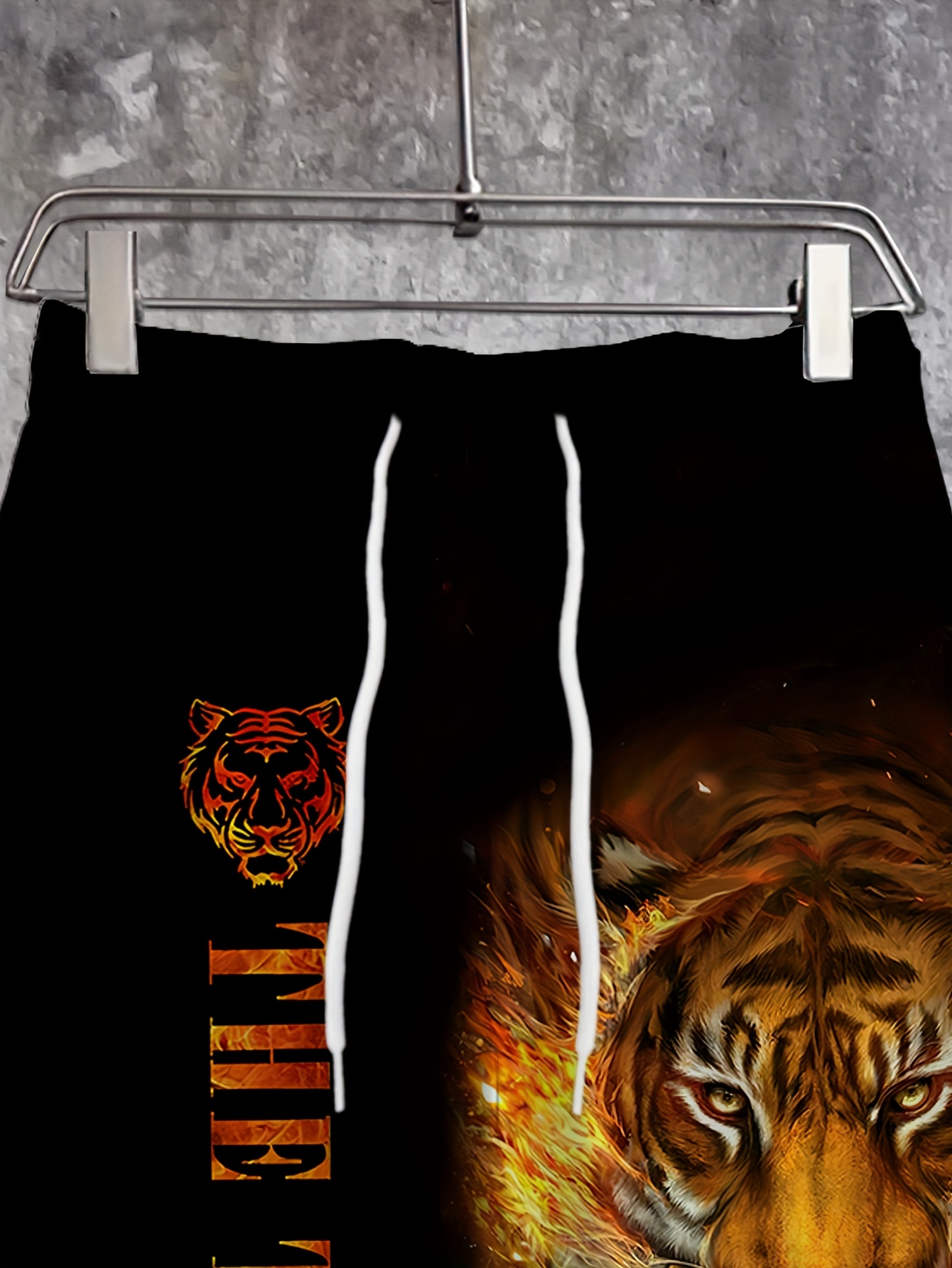 mens tiger print joggers casual polyester sweatpants spring Temu