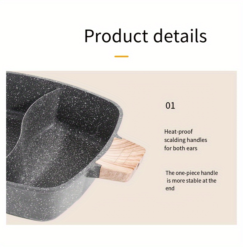 1pc thickened wheat rice stone   duck hot pot integrated non stick hot pot composite bottom household large capacity hot pot non leaking gas stove induction cooker universal cookware details 9